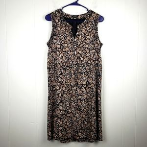 LUCKY BRAND Floral Tie Waist Sleeveless Dress Sm